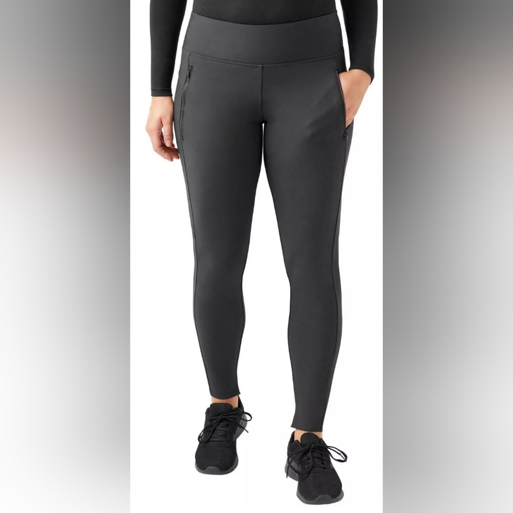 Members Mark Women's High Rise Zip Pocket Pull-On City Pant Gray